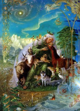  antigua Pintura - animales salvajes magia antigua fantasía